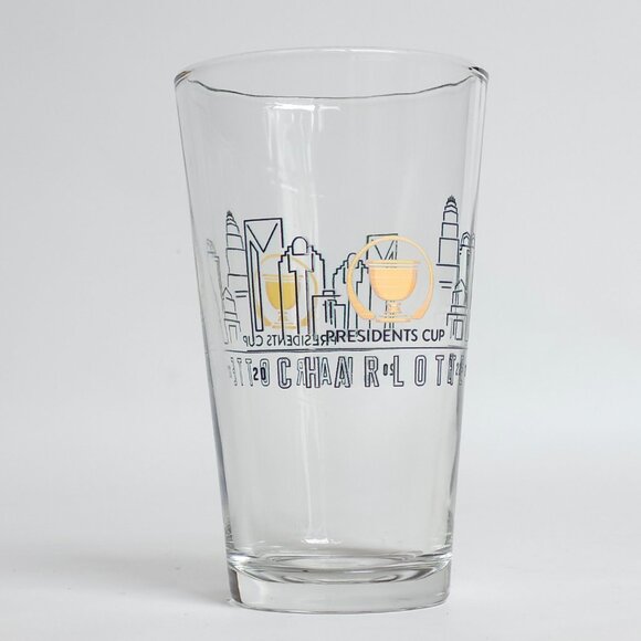 2022 PRESIDENTS CUP CHARLOTTE, NC Pint Glass Quail Hollow Club GOLF - Picture 2 of 4